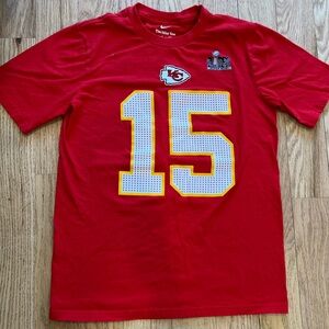 NIKE NFL JERSEY T- shirt youth KANSAS CITY CHIEFS official Super Bowl MAHOMES